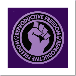 Demand Reproductive Freedom - Raised Clenched Fist - lavender inverse Posters and Art